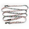 Long Dog Leash Llama Pink, width 2 cm (0.78") wide, black snap hook 6 cm