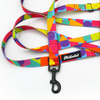Long Dog Leash Kaleidoscope Psiakrew width 2 cm (0.78"), black snap hook 6 cm