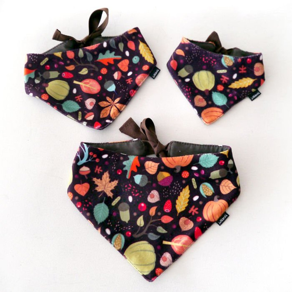 Premium Dog Bandana Autumn handkerchief style to tie around your pet’s neck