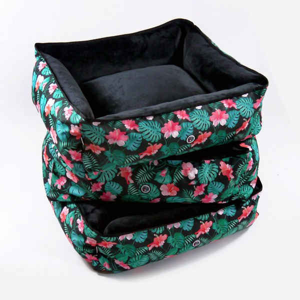 Bed for dog, Bedding for pets, Tropical Monstera, Psiakrew Design