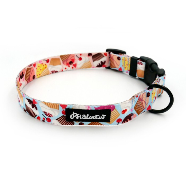 Verstellbares Halsband Hot Sweetness Psiakrew, 2,5 cm breit, schwarze Beschläge