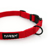 Red Collar for dog Psiakrew, 2 cm 0.78" wide, for smaller dogs