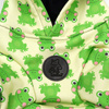 Dog Hoodie Green Frogs Psiakrew, reflective inserts, frogs print