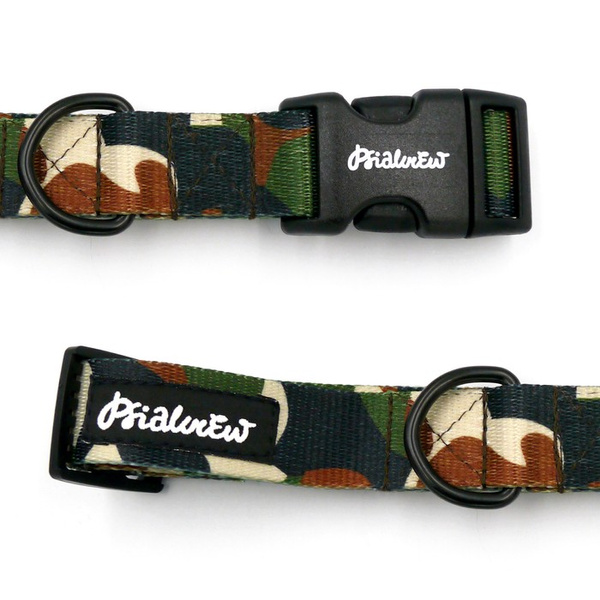 Dog Collar Psiakrew Camo 2.5 cm, 1" wide, black extras