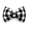 Bow tie, black and white Vichy check for a dog, bow, bow tie, Psiakrew collar decoration