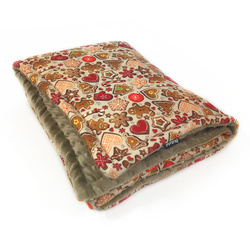 Premium Mat Plaid Blanket for the dog Zimt-Lebkuchen Psiakrew Design