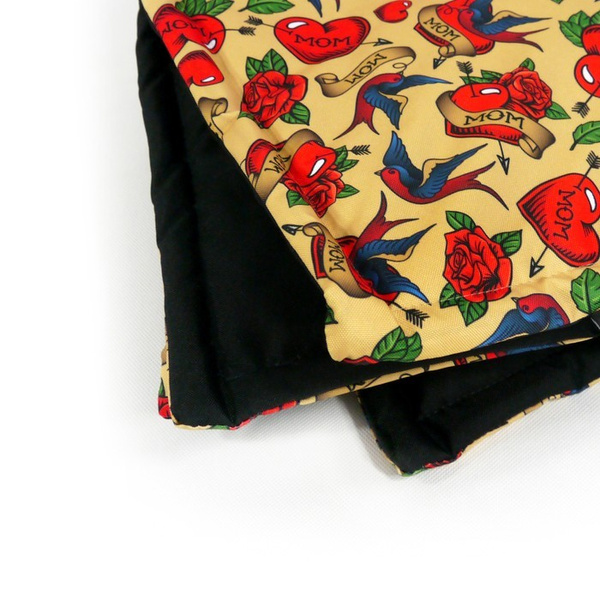 Waterproof Mat for the dog, puppy, cat, Love Mom Tattoo Psiakrew Design