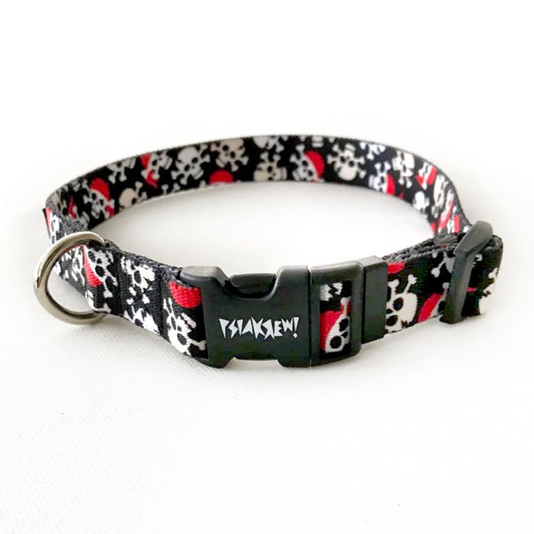 Dog Collar Psiakrew Pirates, 2 cm 0.78"  wide, for smaller dogs