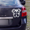 Boxer Psiakrew dog car sticker for dark car bodies