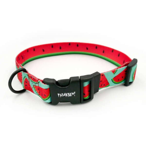 Dog Collar Psiakrew Watermelon 2.5 cm 1"  wide, black extras