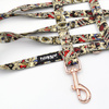 Long Dog Leash Dog Tattoo Flash width 2 cm (0.78")  wide. black snap hook 7 cm