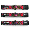 Dog Collar Psiakrew Tartan 2.5 cm wide, black extras