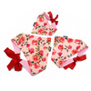 Dog bandana for Valentine's Day Roses Psiakrew tied handkerchief, scarf