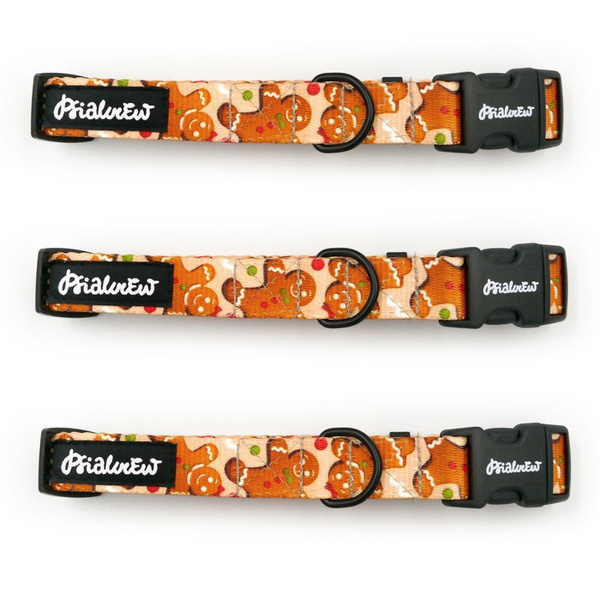 Dog Collar Cinnamon Gingerbread Psiakrew, 2 cm 0.78"  wide, for smaller dogs