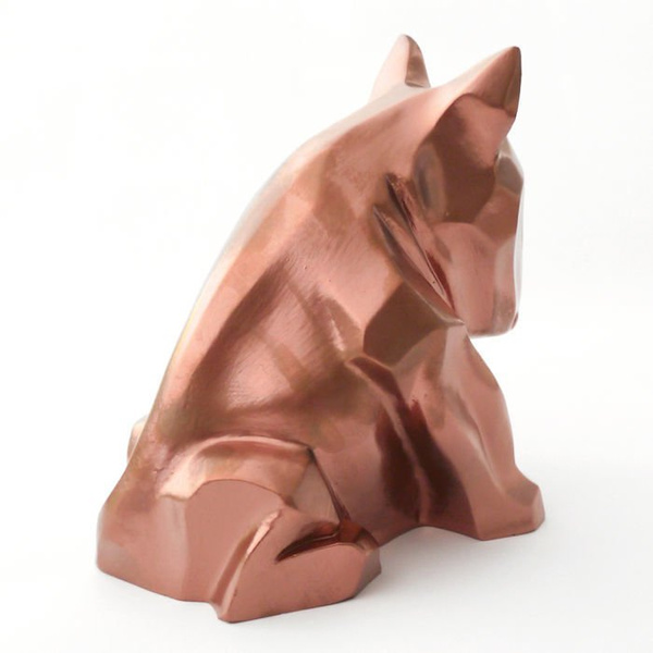 Sculpture Bull Terrier Copper Dog