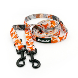 Hundeleine Foxy Lady Psiakrew Breite 2 cm, schwarzer Karabinerhaken 6 cm