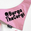 Bandana with the name of the Dog Psiakrew, personalized tied handkerchief, pink bandana scarf