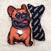 Decorative Dog Pillow Cushion French Bulldog brown cuddly mascot