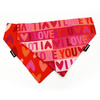 Double-sided bandana for Dog I LOVE YOU, scarf for Valentine's Day with a tunnel for the collar Psiakrew