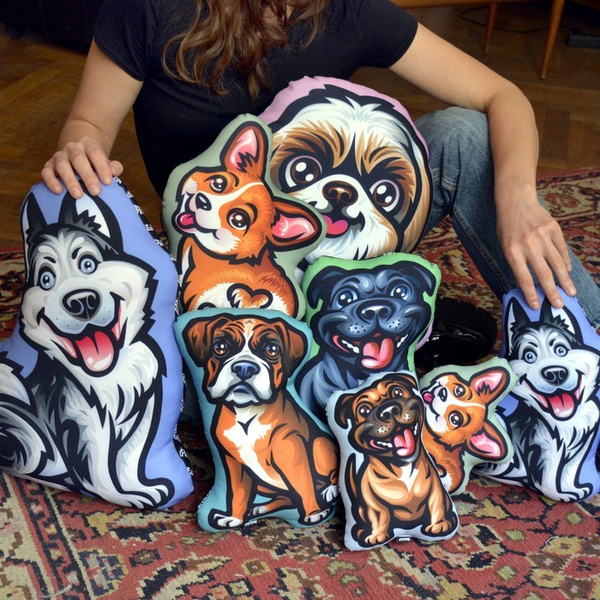 Poduszka Pies Staffordshire Bull Terrier Brązowy Psiakrew Przytulanka Maskotka Zabawka Pluszak