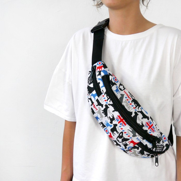 Hip Bag English Bull Terrier white Hip Bag EBT Psiakrew