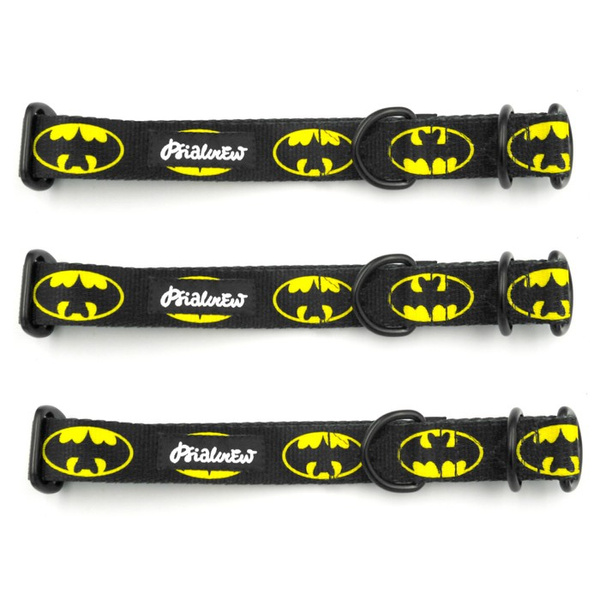 Half-choke collar Bat Dog, 2.5 cm wide, medium and big dogs, black extras