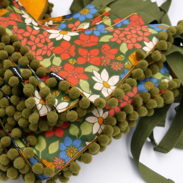 Orange Garden Psiakrew Bandana, gebundenes Taschentuch, Baumwollschal