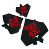 Bandanka dla psa, wiązana chusteczka, czarna bandana apaszka I love my Family Black