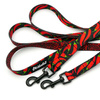 Long Dog Leash Red Hot Chili Psiakrew width 2 cm (0.78"), black snap hook 6 cm