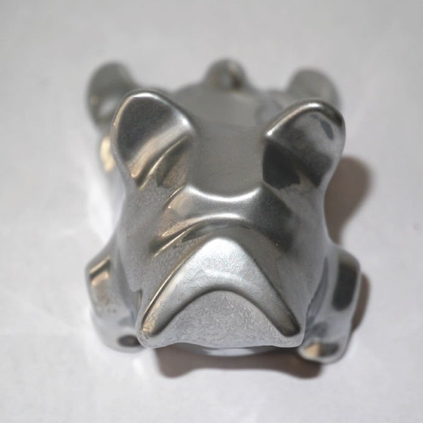 Sculpture French Bulldog Silver Yoga