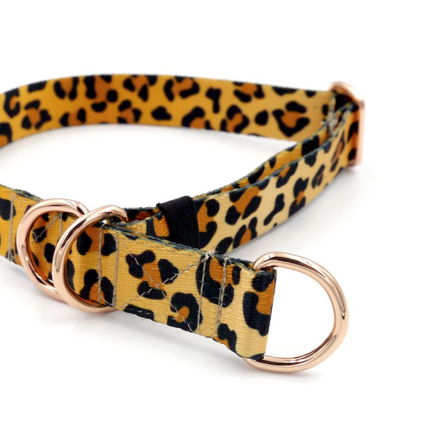 Half-choke collar Tarzan Psiakrew, 2.5 cm wide, medium and big dogs, pink golden extras