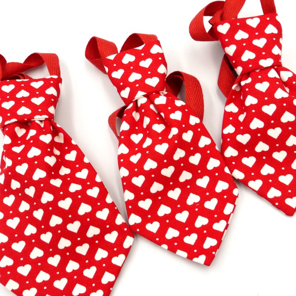 Valentine's Day tie for a dog with hearts Psiakrew