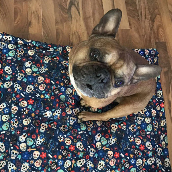 Premium Mat Plaid Blanket for the dog Día de los Muertos Psiakrew Design