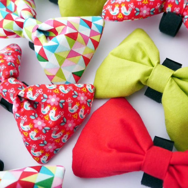 Dog Bow Tie, gift for dog, Pet Bow Tie, Bowtie, Collar Attachment, Folk