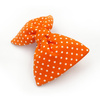 Orange and white polka dot Dog Bow Tie Mandarin, Pet Bow Tie, Bowtie, Collar Attachment