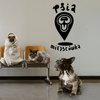DOG PLACE-POINT decorative and information wall decal Psiakrew