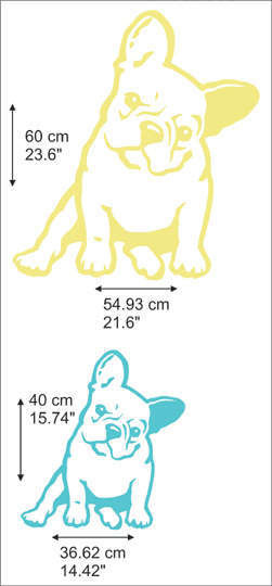 Wandtattoo Hund Frenchie Melancholie Wanddekoration für ein Kinderzimmer für einen Hundeliebhaber