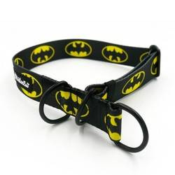 Batdog- Half-Clamp-Halsband, 3 cm breit, für mittlere und größere Hunde, schwarze Beschläge