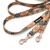 Long Dog Leash Dogberry Psiakrew width 2 cm (0.78") wide, rose gold snap hook 6 cm
