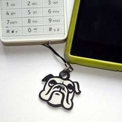 Pies Bulldog Angielski breloczek, przywieszka do telefonu, charms