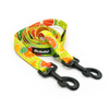 Long Adjustable Dog Leash Lemonade Psiakrew, width 2.5 cm, black snap hook 8 cm
