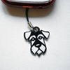 Schnauzer dog pendant, phone tag, charms