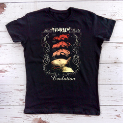 Psiakrew women's short-sleeved T-shirt Bull Terrier Evolution Psiakrew