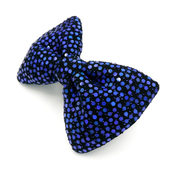 Red disco party bow tie for a dog; carnival New Year's Eve decorative bow Psiakrew