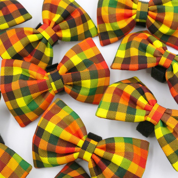 Bow tie, colored checkered pattern for a dog, bow, bow tie, Psiakrew collar decoration