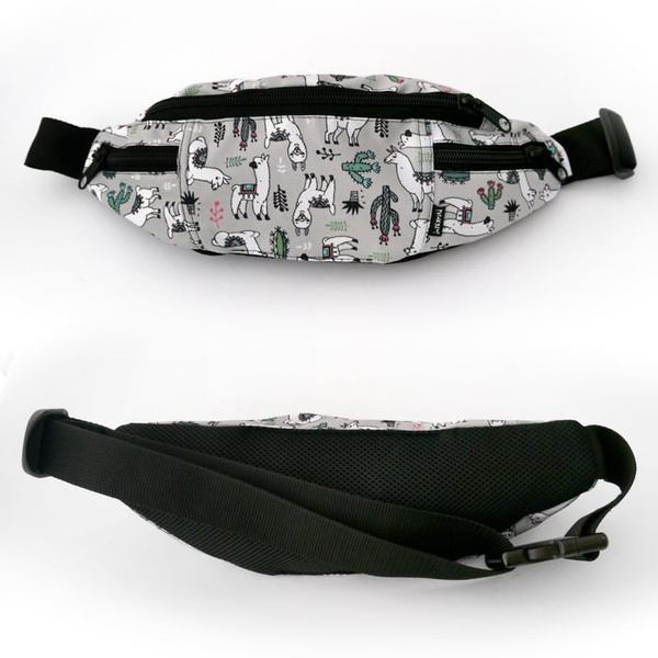 Fanny Pack Hip Bag, Bum Bag Psiakrew, Gray Llama Alpaca