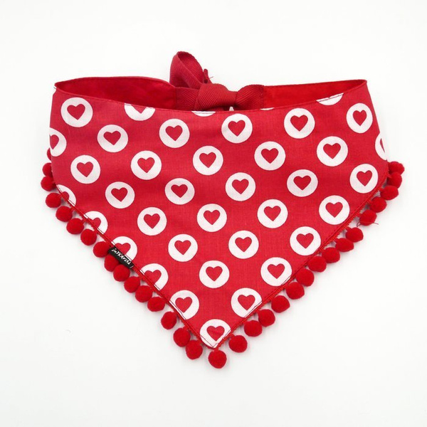 Dog Bandana I Love Psiakrew handkerchief style to tie around your pet’s neck