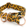 Half-choke collar Tarzan, 3 cm wide, medium and big dogs, pink gold extras