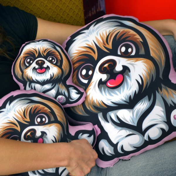 Poduszka Pies Shih Tzu Psiakrew Przytulanka Maskotka Zabawka Pluszak