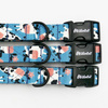 Dog Collar Psiakrew Spotted Cow, 2 cm 0.78" wide, for smaller dogs black extras